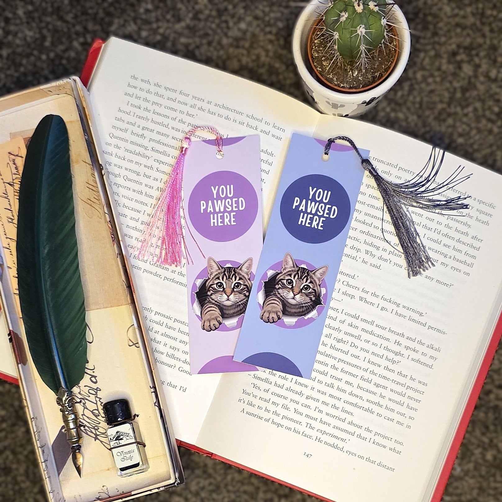 You Pawsed Here Bookmark (Cat)