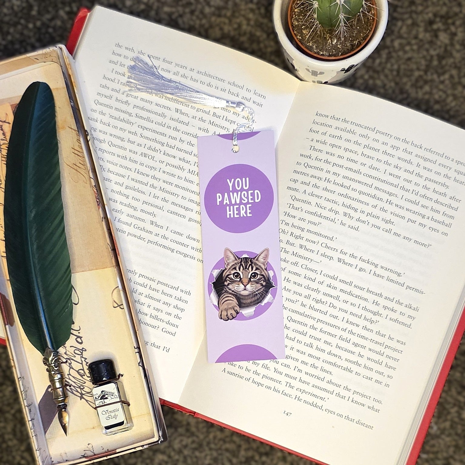 You Pawsed Here Bookmark (Cat)