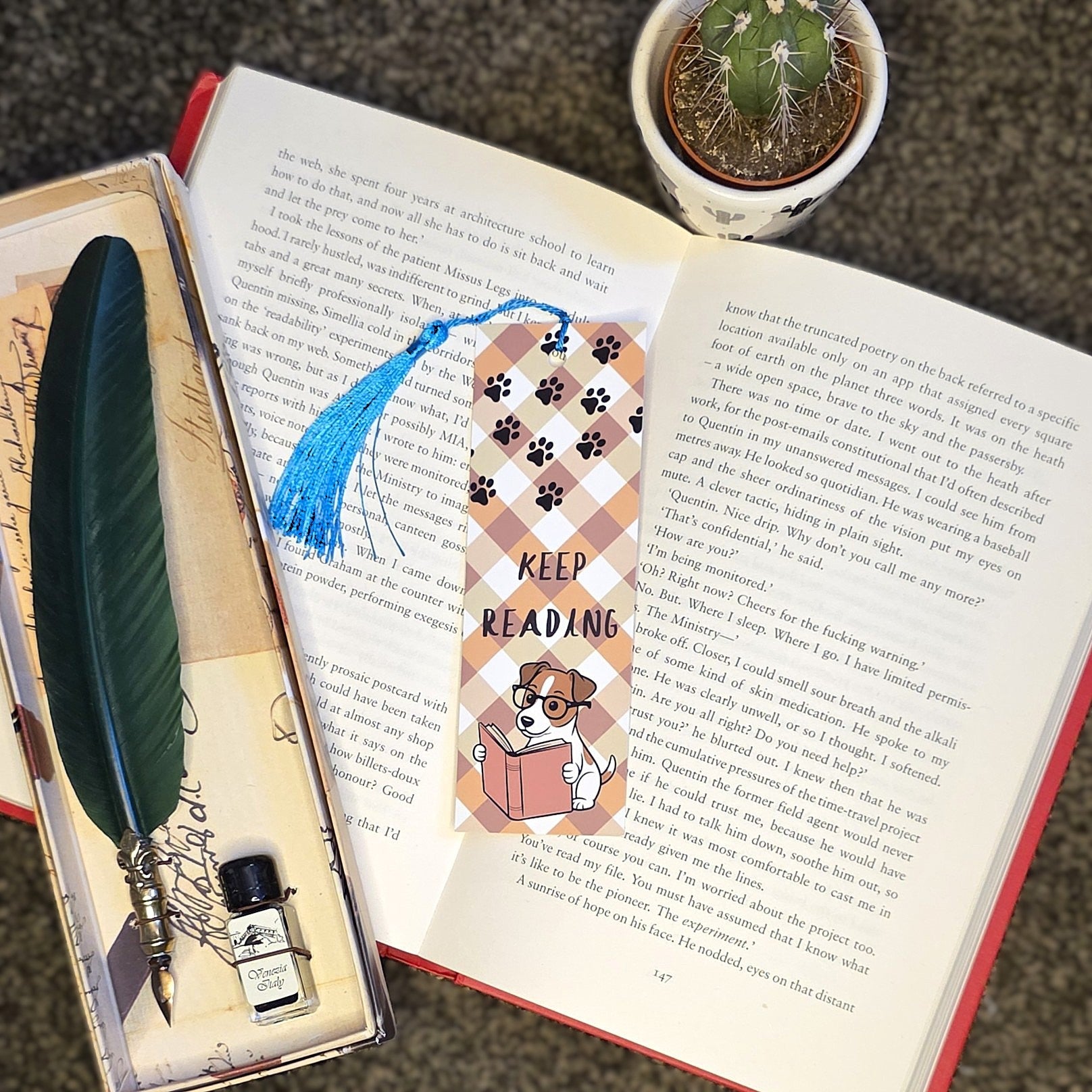 Keep Reading Dog Bookmark