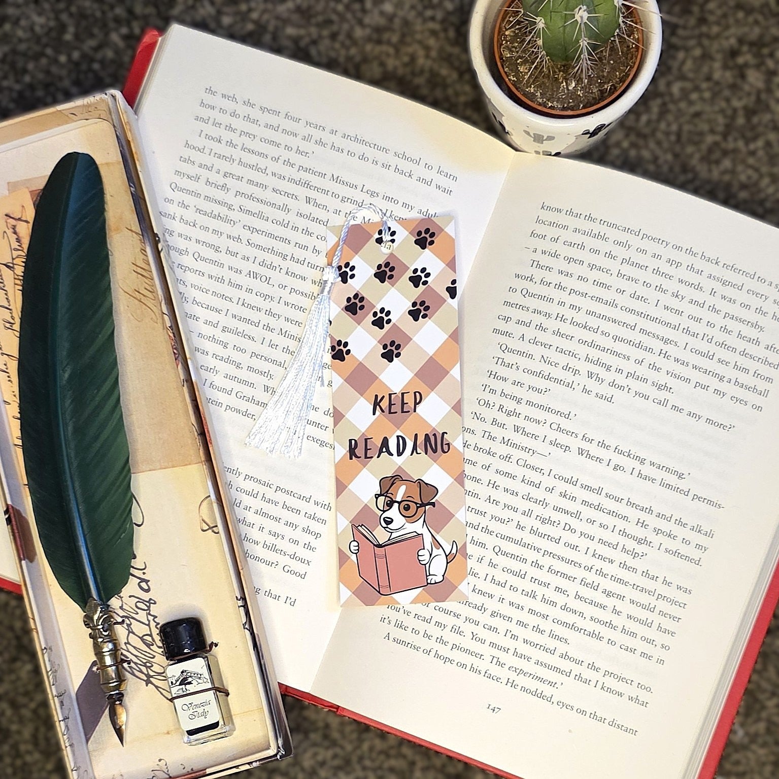 Keep Reading Dog Bookmark