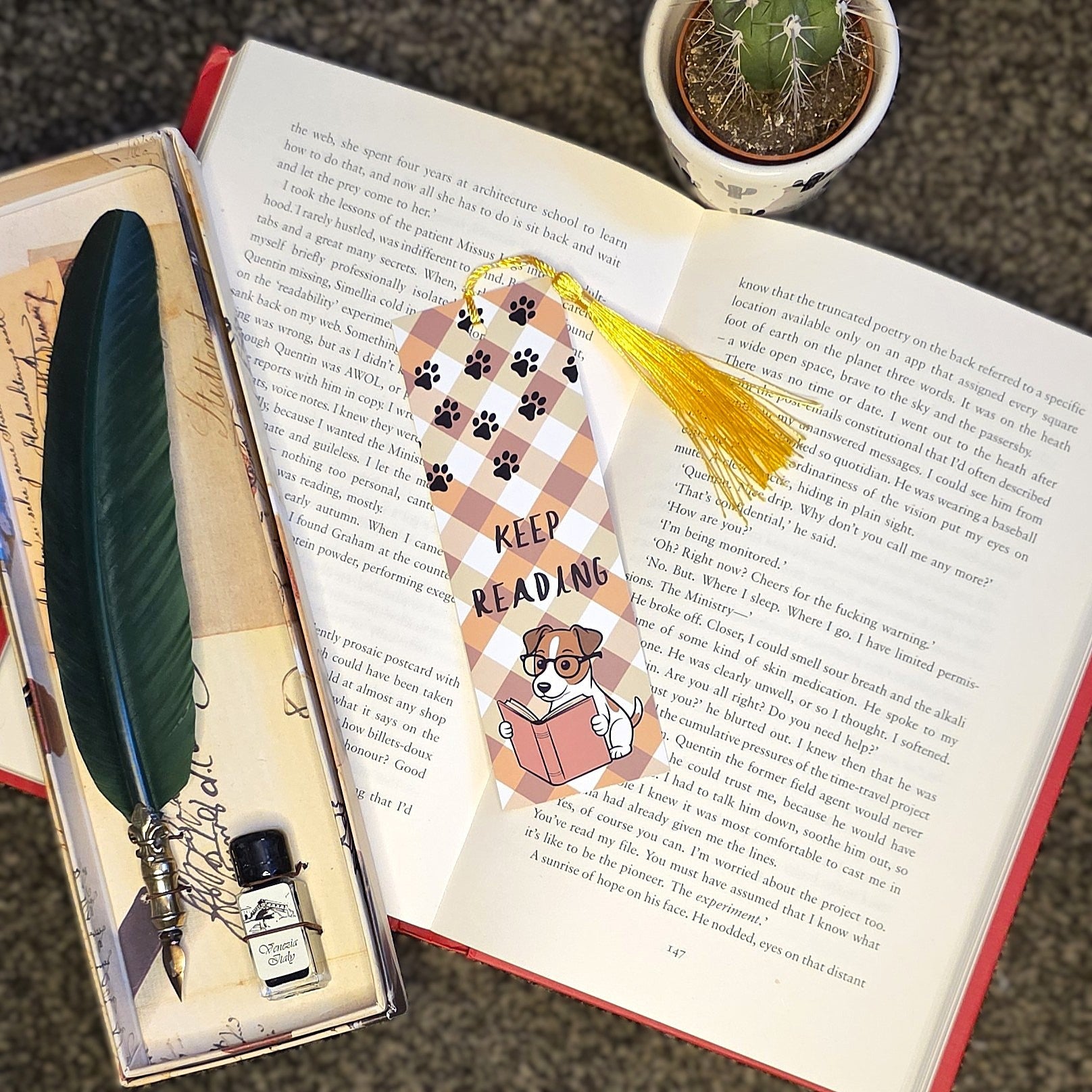 Keep Reading Dog Bookmark