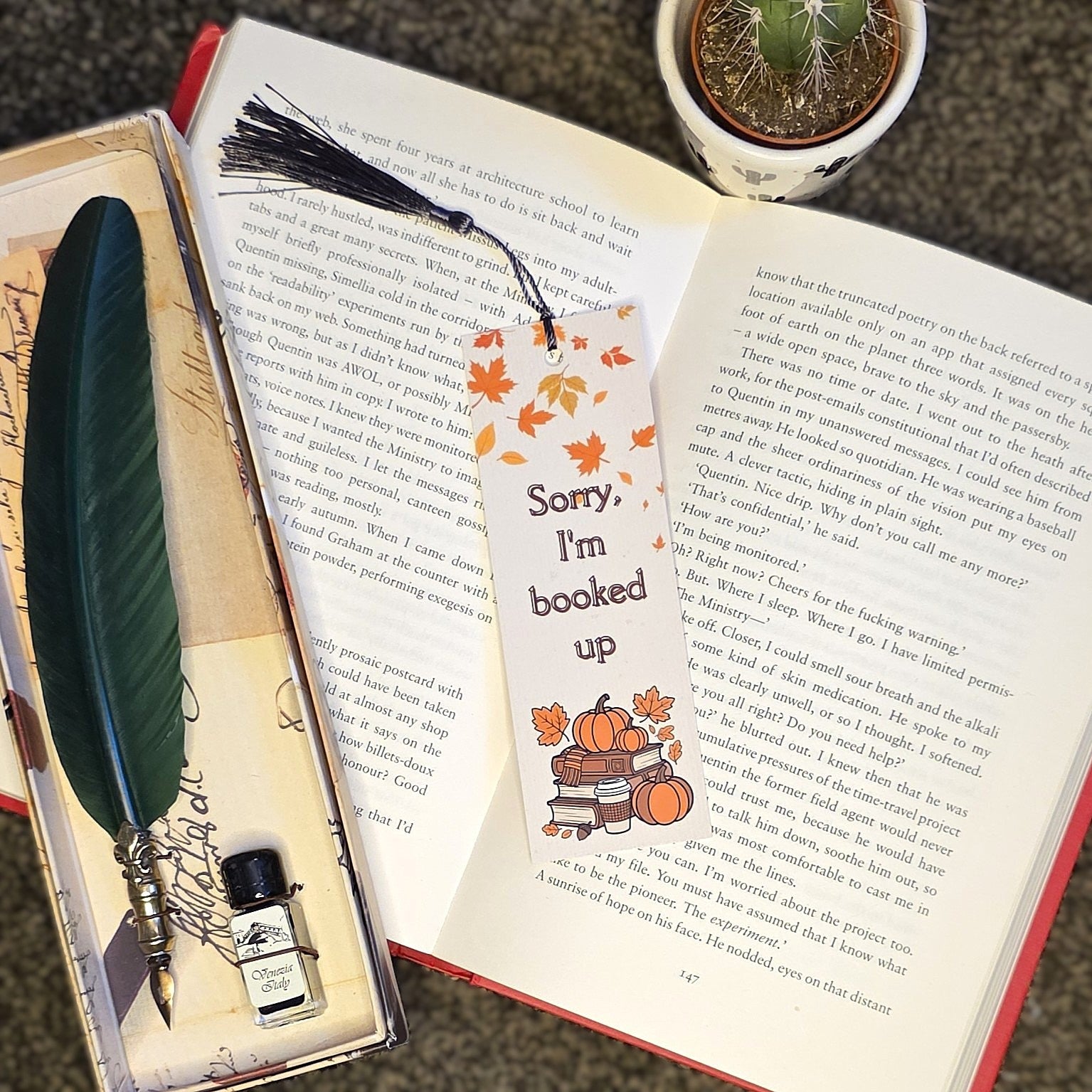 Autumn Booked Up Bookmark