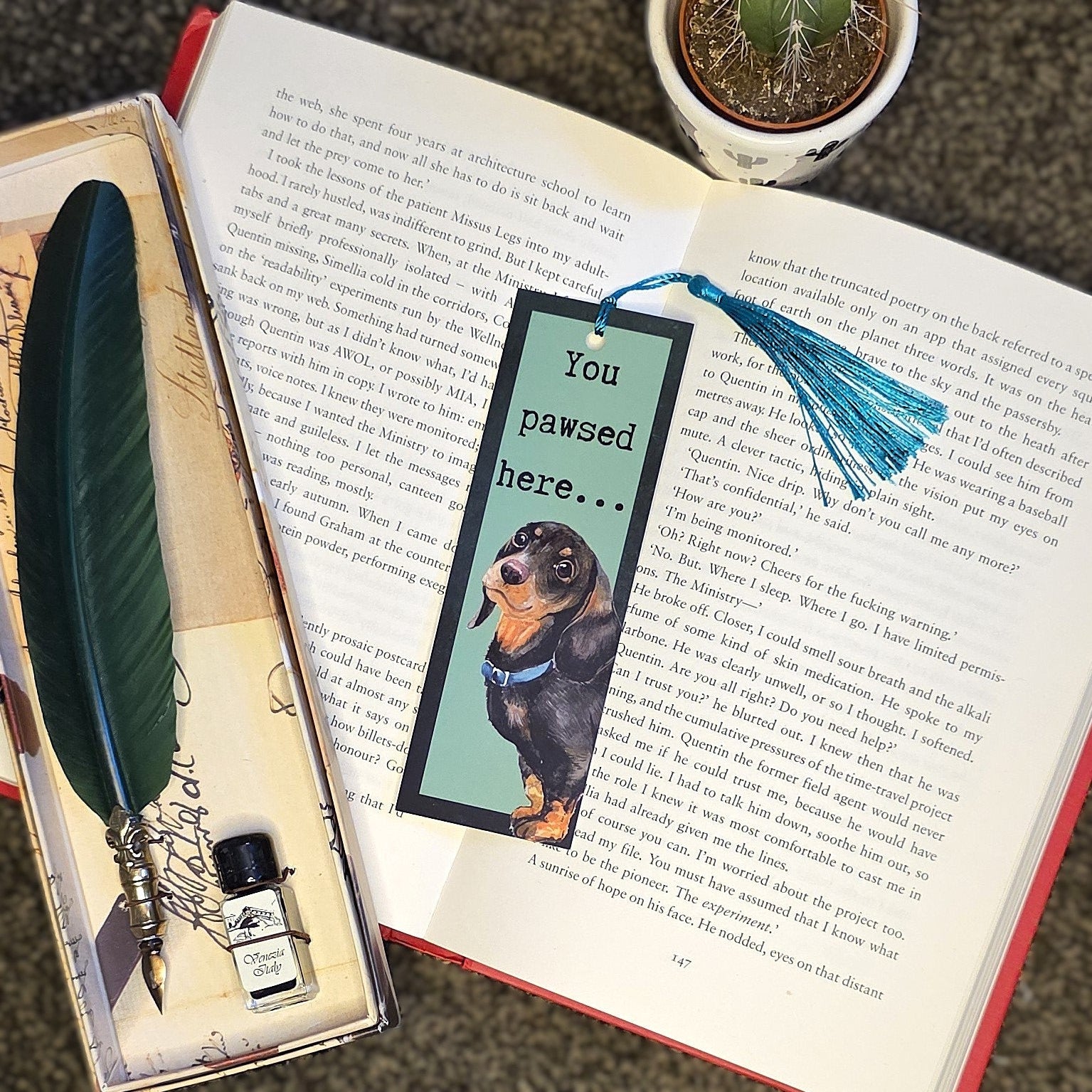 You Pawsed Here Bookmark (Dog)