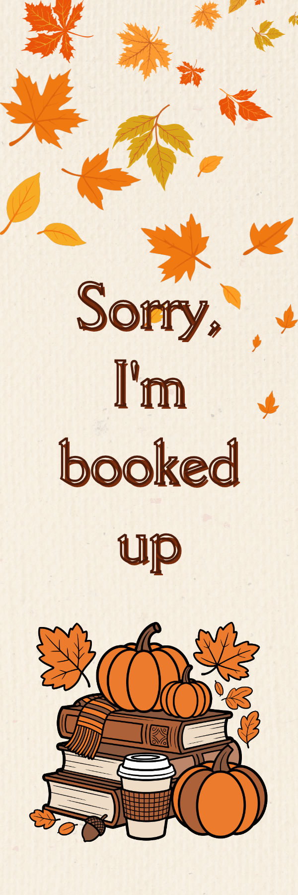 Autumn Booked Up Bookmark