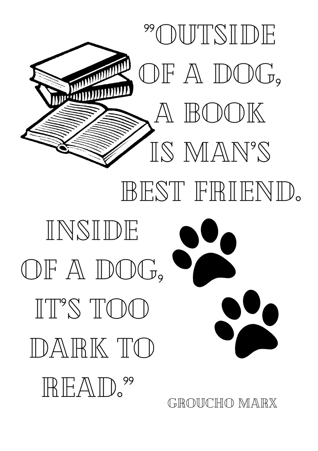 Groucho Marx Quote Print